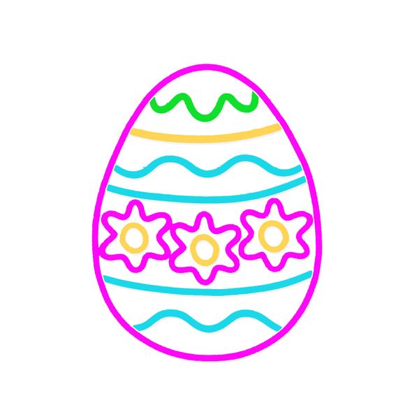 Easter Egg Neon Sign Dimmable Easter Decorations Led Neon Sign for Wall