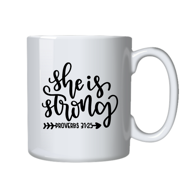 She is Strong Christian Theme Birthday Christmas Gift Cup Mug 402