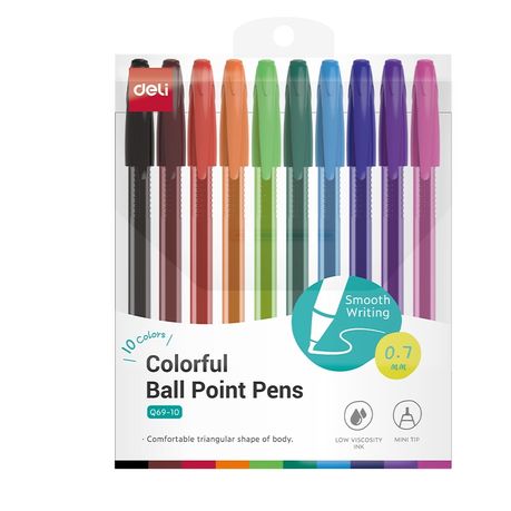 Deli Colour Ballpoint Pen 10PCS 0.7mm Image