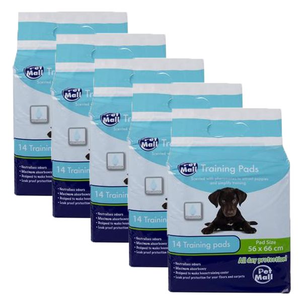 Pet Puppy Training Pad - 5 x 14 Training Pads (56 x 66cm)