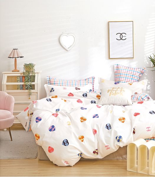 Linen Boutique - Duvet Cover Set 100% Cotton 200TC - Colorful Hearts