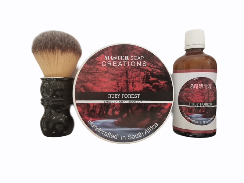 Shaving soap &amp; aftershave splash &amp; shaving brush combo Ruby Forest