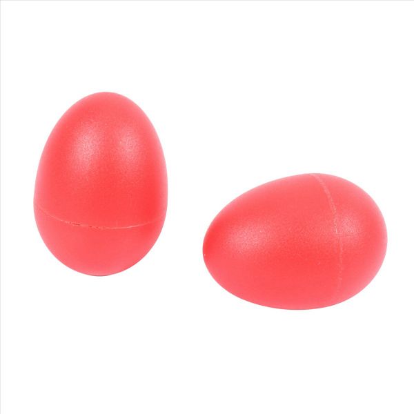 5 Pair Plastic Percussion Musical Egg Maracas Shakers Red