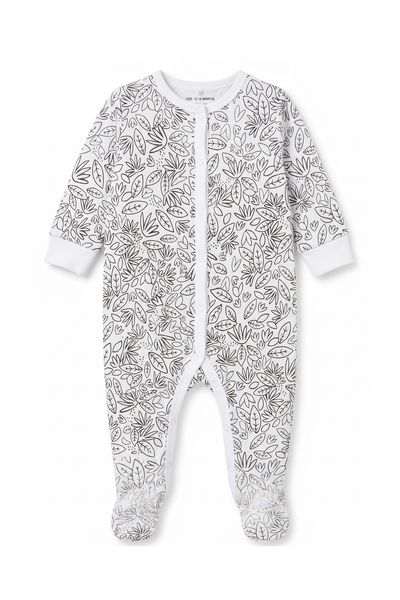 12 - 18 Months Wildwood Sketch Organic Long-Sleeve Romper