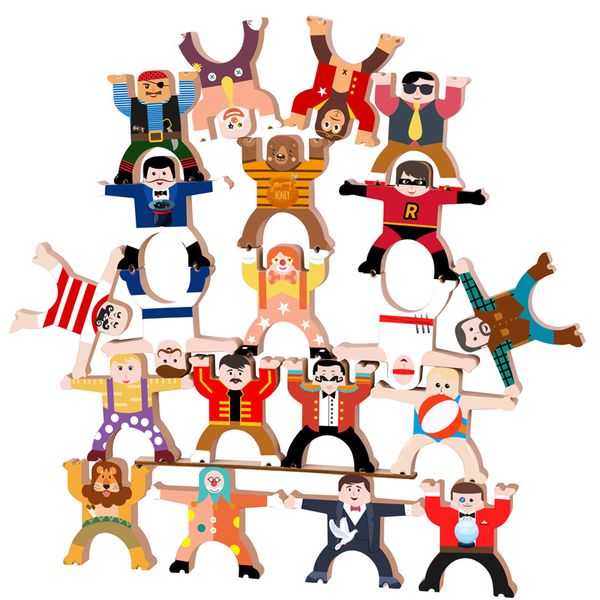 Figure Balance Blocks Set - Interactive Building Toy for Collaborative Play