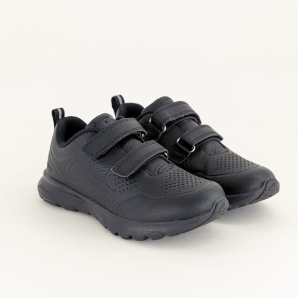 Power x Toughees Wave Denton Boys Hook &amp; Loop Black Sneaker