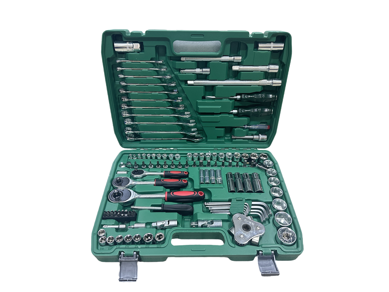 121 Pieces Car Maintenance and Repair Tool Kit Ratchet Quick Wrench Set