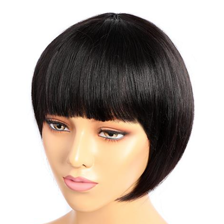 Short bob outlet wigs with bangs