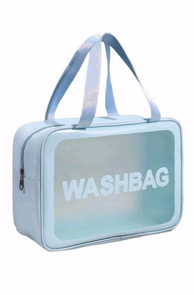 Frosted Large Capacity Waterproof Toiletry Bag with Handle - Black