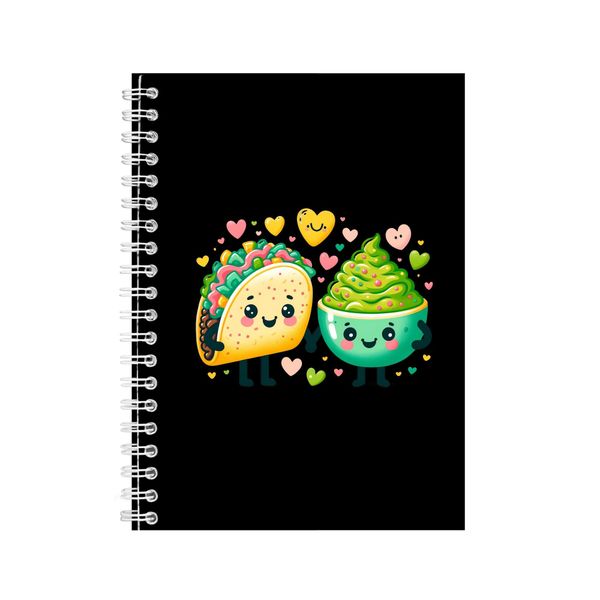 Guac A5 Notebook Spiral Lined Matching Couples Graphic Notepad Present 092