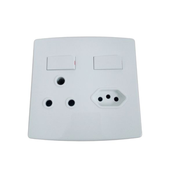 P .Piper 4 x 4 3 PIN &amp; 2 Pin Socket White - 3 Pack