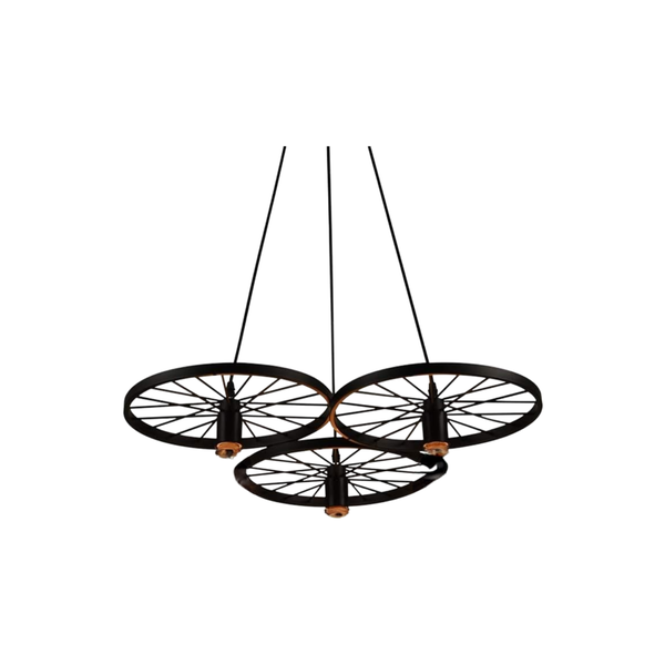 3-Light Vintage Industrial Pendant Lamp Black Retro Hanging Light
