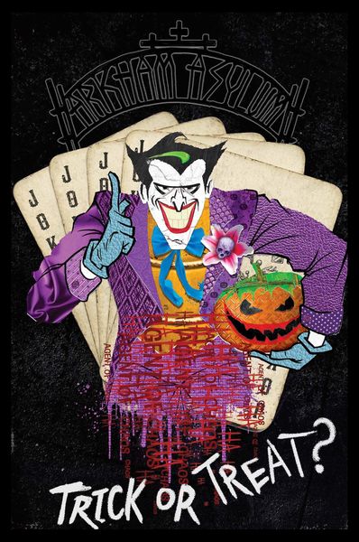 DC Comics - Joker Trick Or Treat Poster with Black Frame