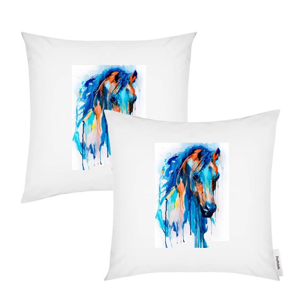 Pandok - Scatter Cushion Cover Set - Water Colour Horse