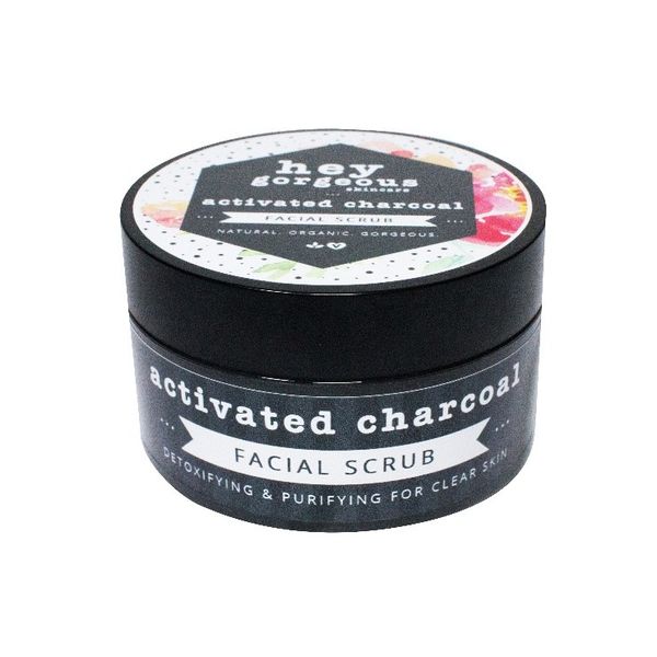 Hey Gorgeous Activated Charcoal Detoxifying &amp; Soothing Facial Scrub, 200g