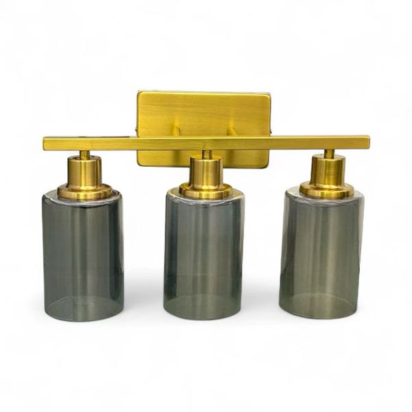 Vintage Industrial 3-Light Bathroom Vanity Light Fixtures-MRUL