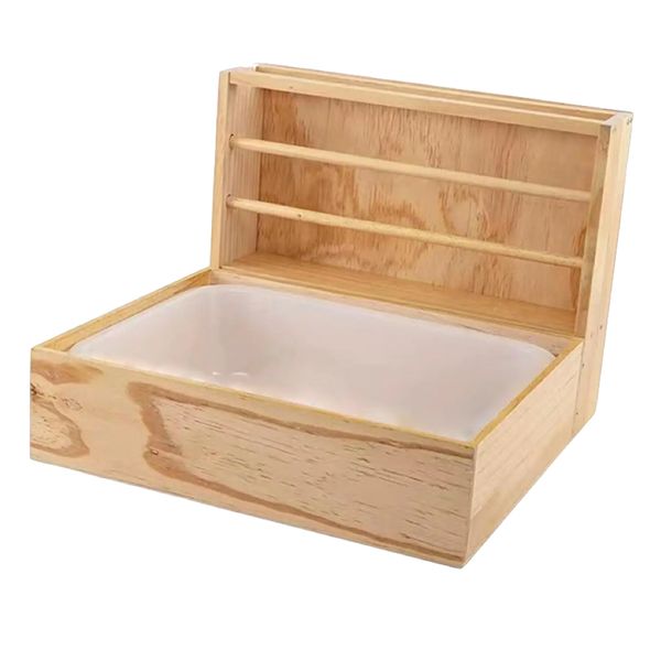 Pet Bunny Feeding Manger Food Holder Rack With Plastic Litter Box -40cm