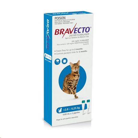 Bravecto Med Spot On for Cats 2.8 6.25kg D Blue Shop Today. Get it Tomorrow takealot