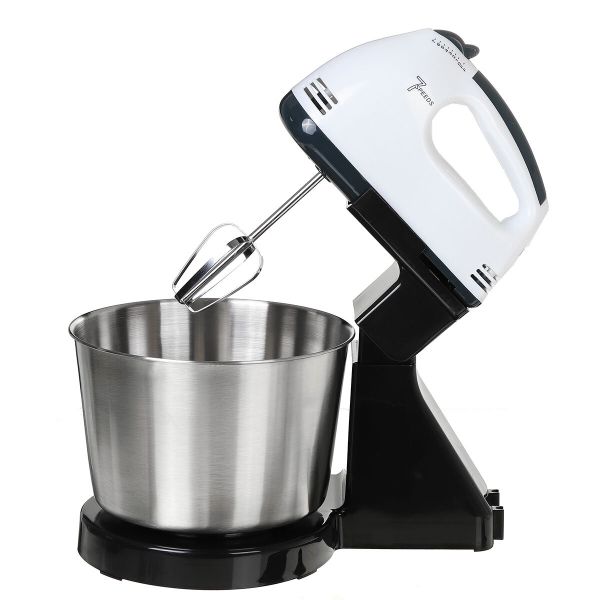Heavy Duty Scarlett 7 Speed Hand Mixer wth Stand Mixer stainless steel bowl