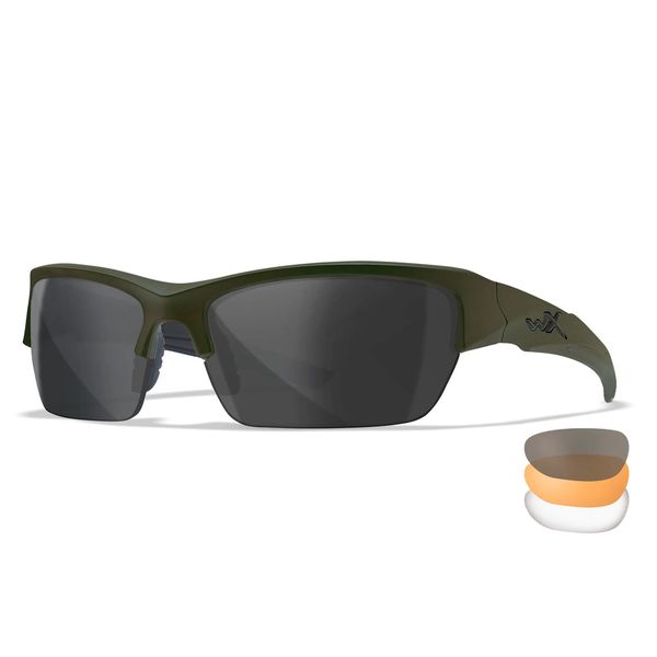 Wiley X WX Valor 2.5 3 Lens Set (Grey/Clear/Light Rust) Tactical Eyewear