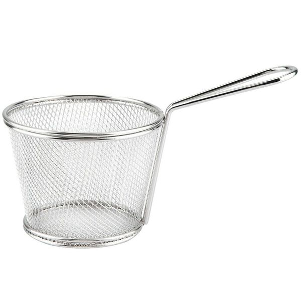Mini Deep Fry Basket Stainless Steel Net Round - 10cm