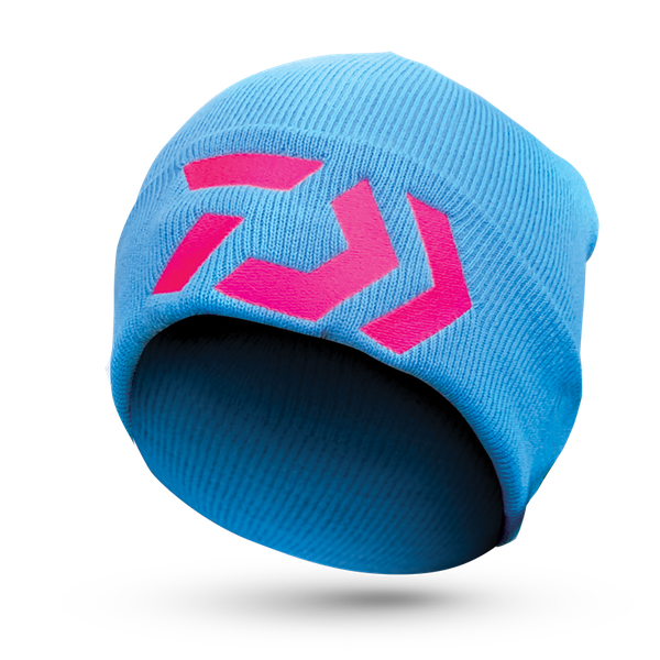 Daiwa Beanie Knitted - Sky Blue With White "D