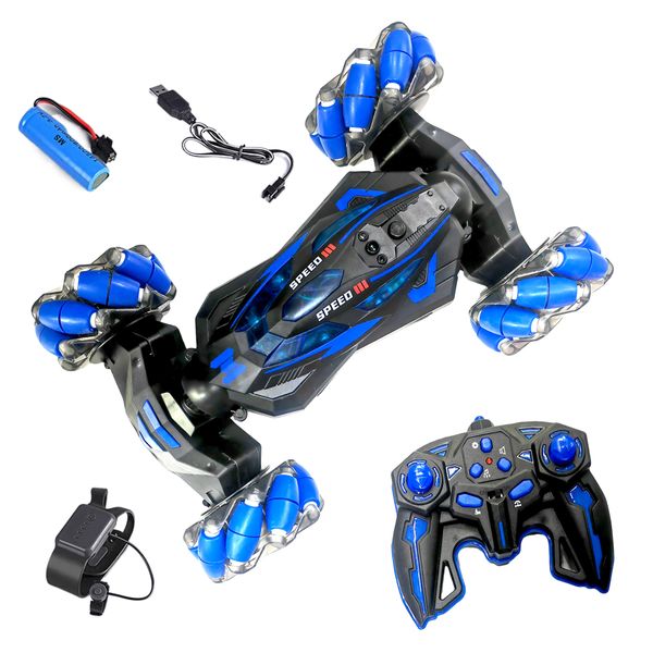 Remote control stunt car climbing toy car with microwave induction