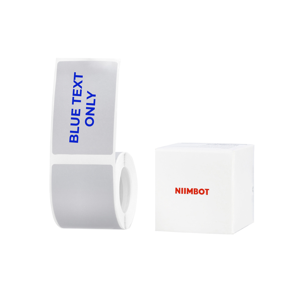 Niimbot - B1/B21/B3S/B4 - 40×60mm - 105 Labels - Silver Gray - Blue Text