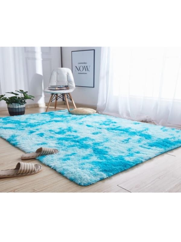 Fluffy Carpet Shaggy Rug Sky Blue Shop Today. Get it Tomorrow