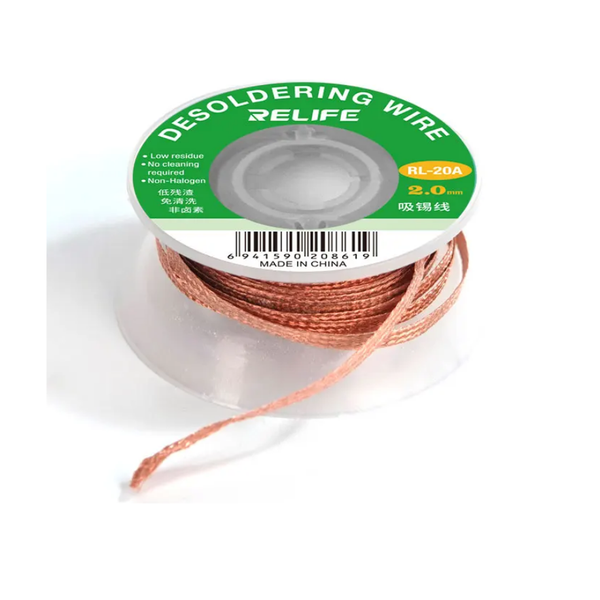 RELIFE RL-20A Desoldering Braid Tape / Desoldering Wick Wire - 1.5m
