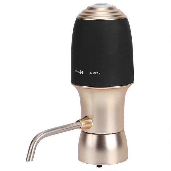 Electric Wine Aerator Dispenser Pump Portable Intelligent Decanter Gold