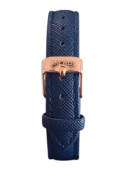 Nine West Women's Strap Watch Rose Gold Navy - Parallel Import