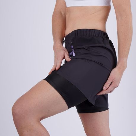 Women s Running Breathable 2 In 1 Shorts Kiprun Run 500 Dry Black Shop Today. Get it Tomorrow takealot