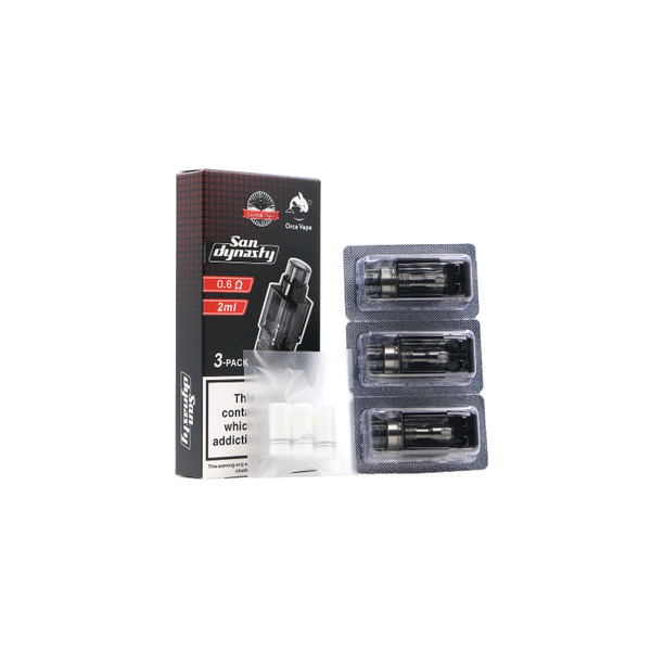 Orca Vape San Dynasty Replacement Pod 0.6 ohm 2ml 3 Pack
