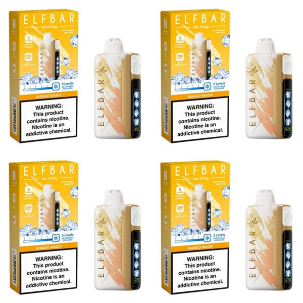 Elf Bar Ice King 25000 Puffs Disposable Vapes - Mango Magic (Pack of 6)