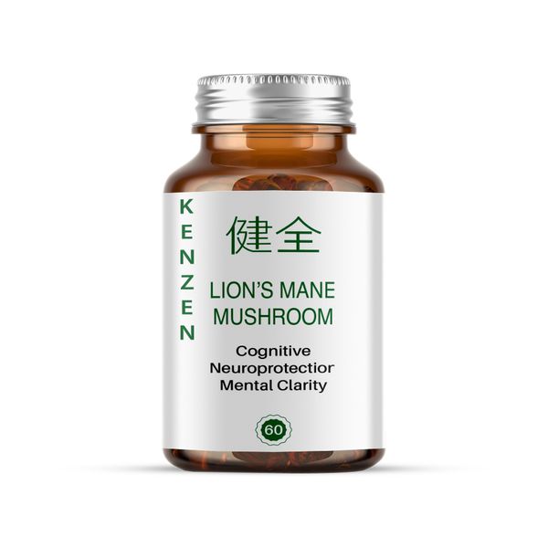 Kenzen Lion's Mane Mushroom Capsules | Cognitive &amp; Memory Support
