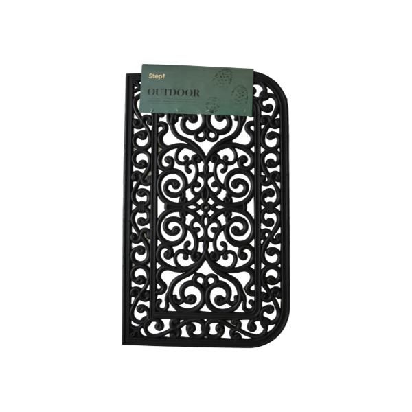 Step Rubber Iron Rectangular Round Edge Doormat - 750 x 450mm