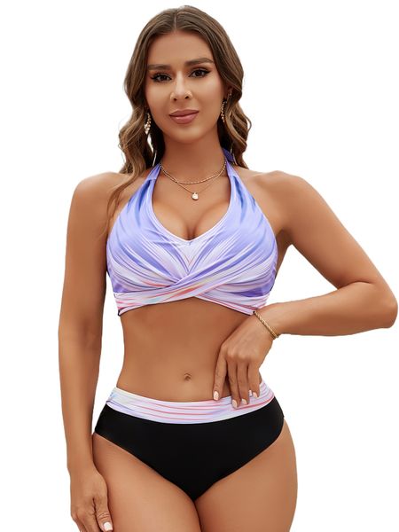 New Swimsuit With Front Cross Bikini Two-Piece