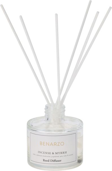 Diffuser in Glass Bottle with 6 Reed Sticks 80ml Fragrance Myrrh