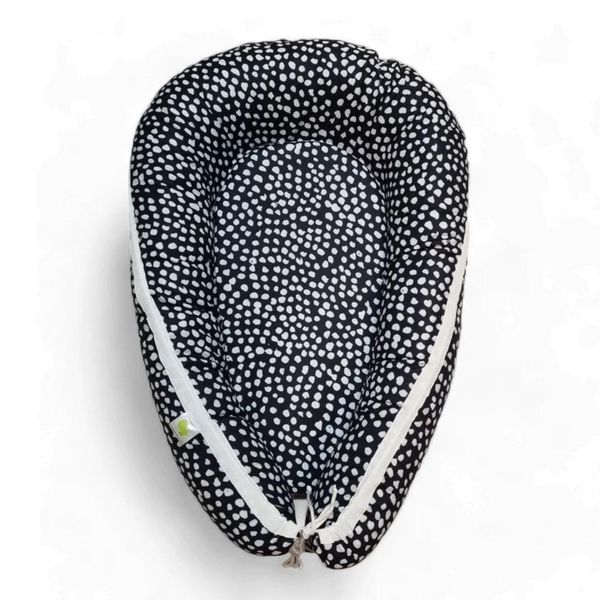 Sleep Pod - White on Black Spot