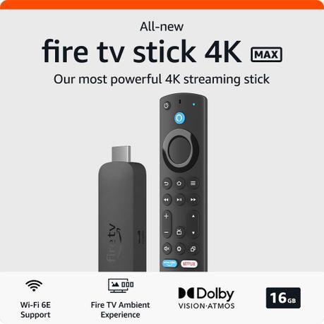 テレビ Amazon FireTV Stick 4K Max 16GB Wi-Fi 6E Amazon - Fire TV Stick 4K Max 2nd Gen 2023 Edition (Parallel