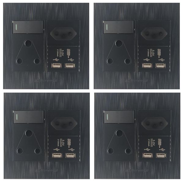 Euro And 2 Usb Socket - 4 Pack image