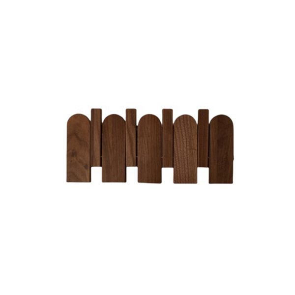 Wood Wall Mounted Coat Rack with Hidden Decorative Hook D