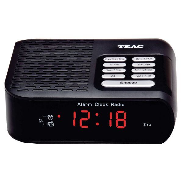 TEAC LED Portable Battery and Electricity Alarm Clock Radio Snooze AM/FM
