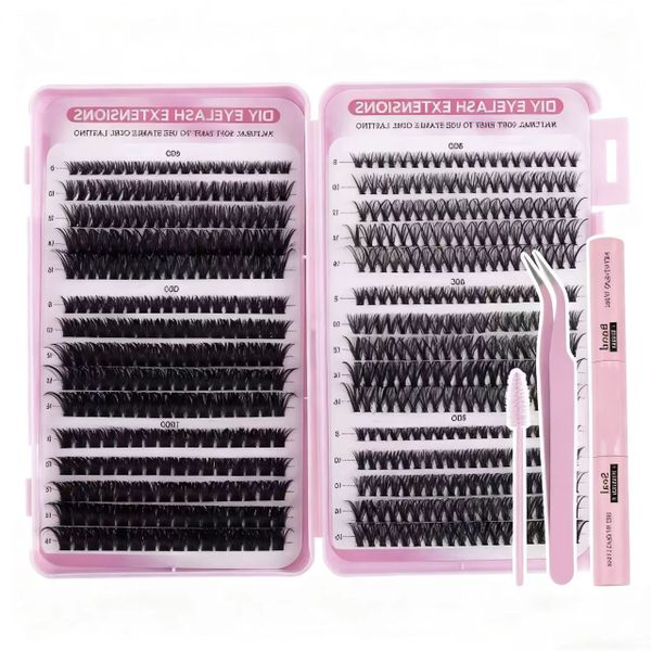 640 Pcs Eyelash Extensions, Mixed 8-16mm False Eyelash Extensions