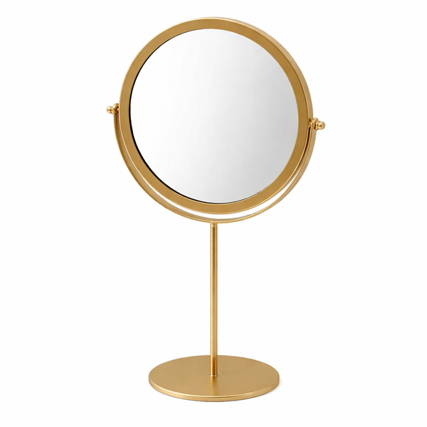 Metal Circular Base Desktop Mirror
