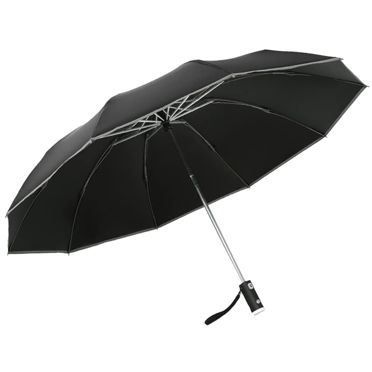 Fold Umbrella Automatic Large with LED Flashlight Suitable for 2-3 People