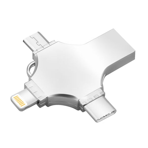 4 in 1 USB 3.0 to Type C/Lighting/Micro OTG Adapter USB Flash Drive