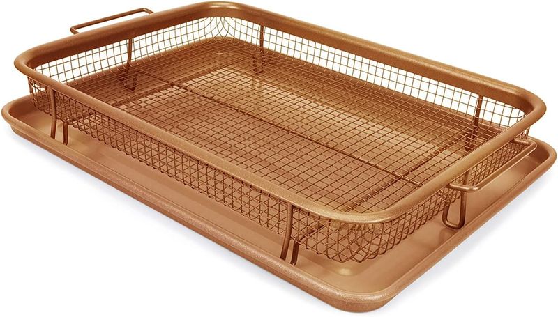 2 Piece Air Frying/ Crisper Basket &amp; Tray