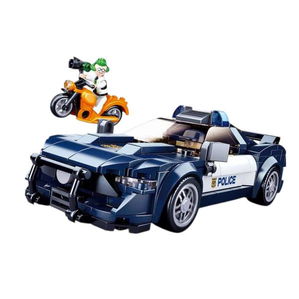 Sluban Town- Police Car Building Blocks Kit for Kids